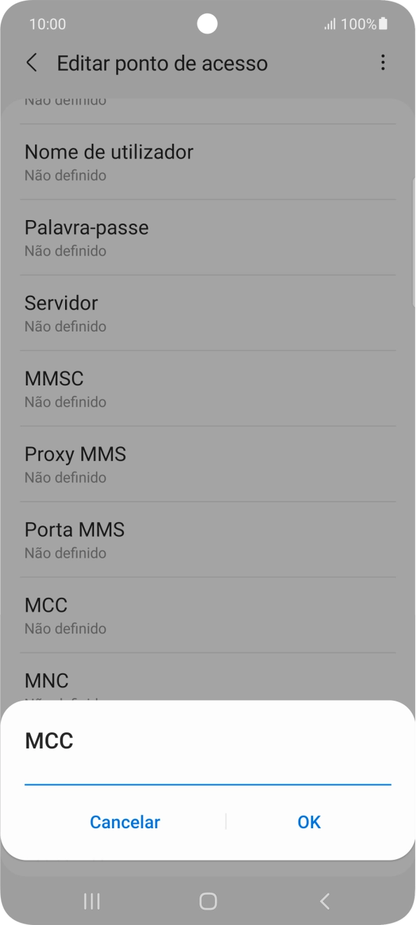 Introduza 268 e prima OK.