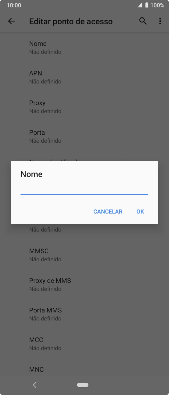 Introduza Vodafone MMS e prima OK.