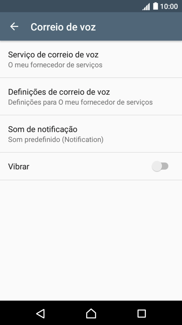 Prima Definições de correio de voz.