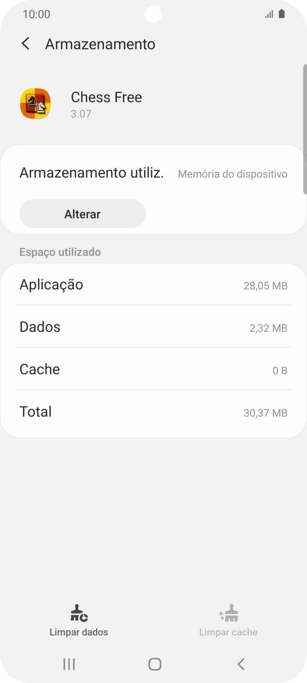 Prima a tecla de início para terminar e voltar ao ecrã inicial.