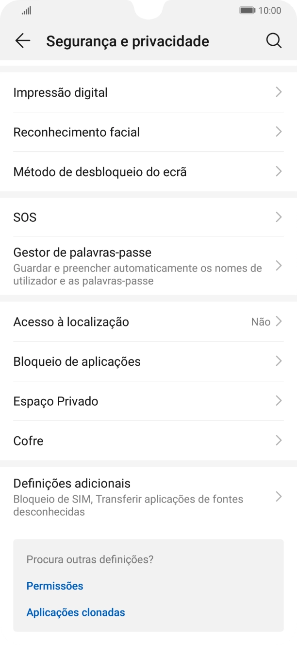 Prima Definições adicionais.