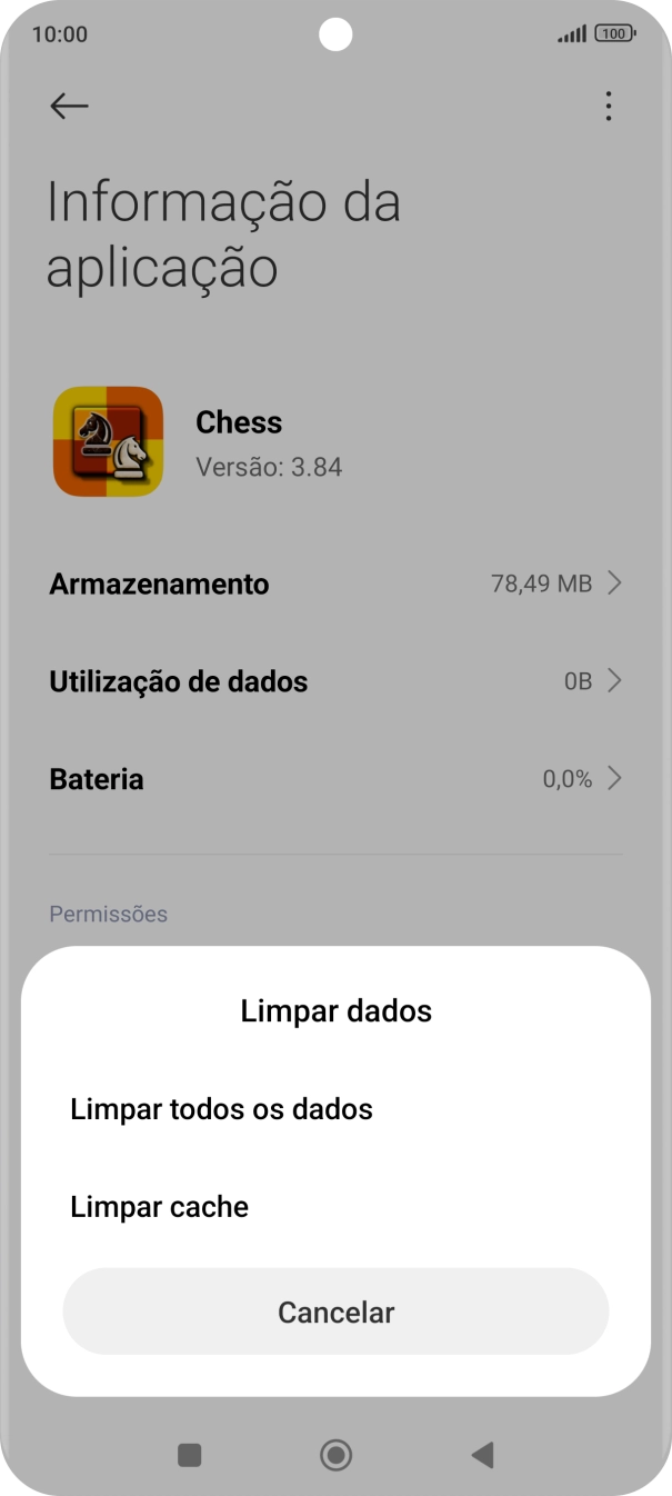 Prima Limpar cache.