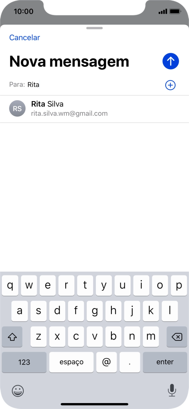 Prima o contacto pretendido.