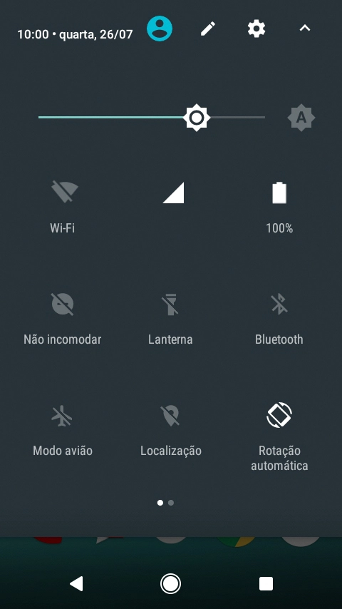 Prima o ícone de definições.