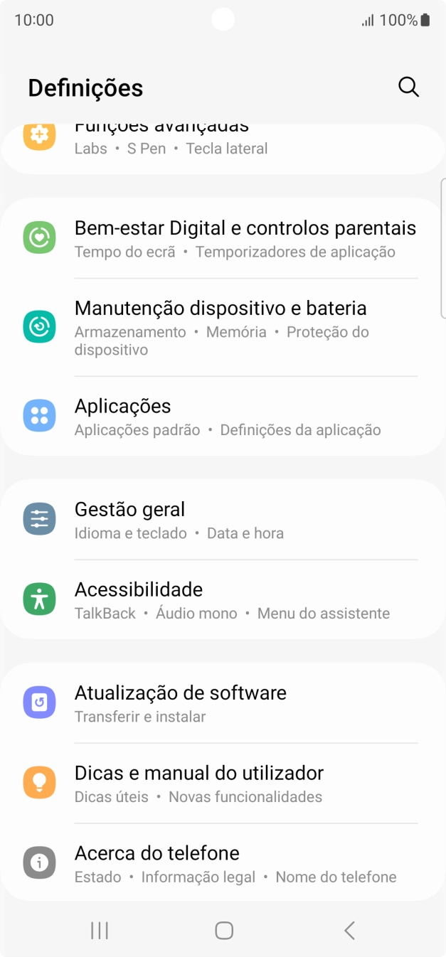 Prima Acerca do telefone.