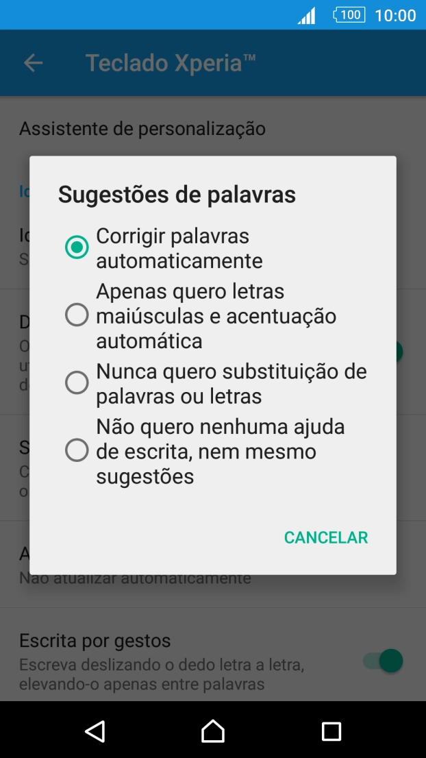 Prima Nunca quero substituição de palavras ou letras para ativar a função.