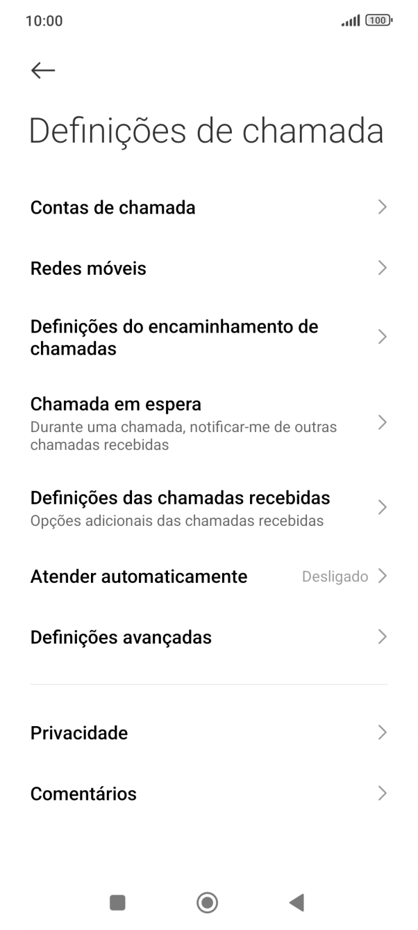 Prima Definições avançadas.
