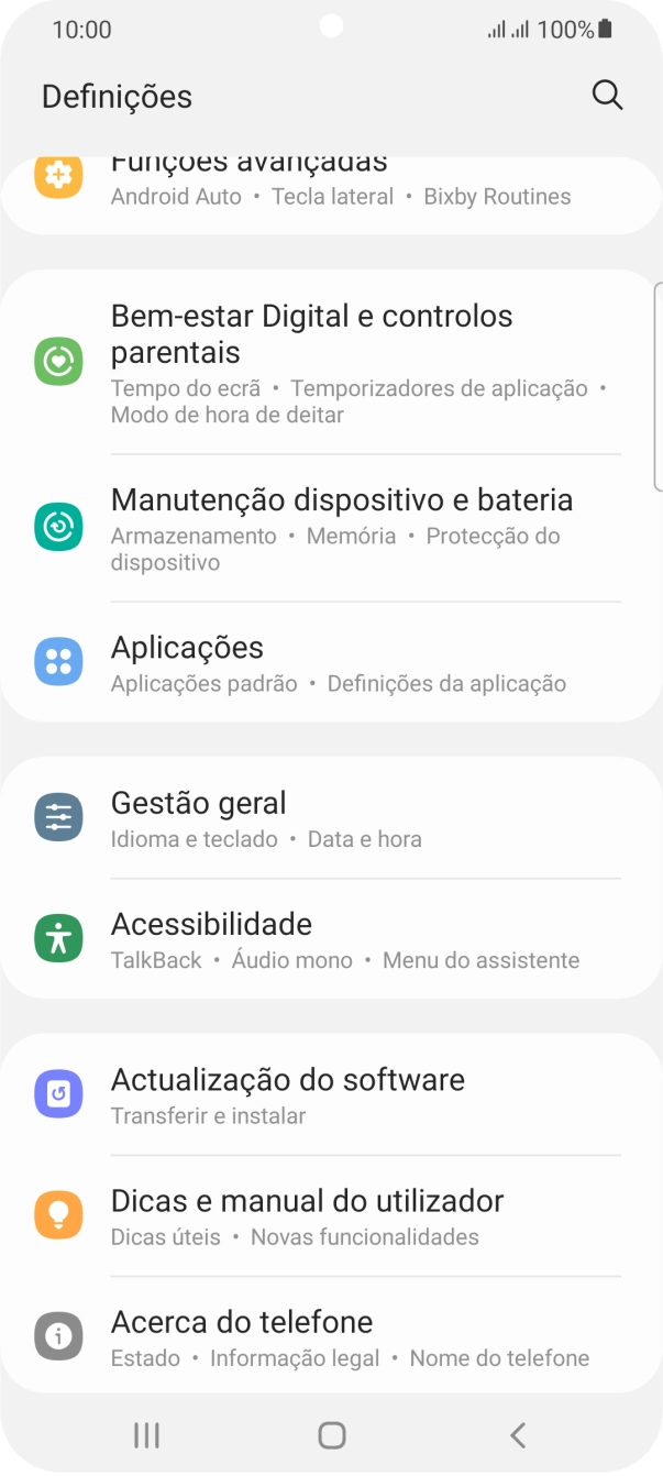 Prima Acerca do telefone.