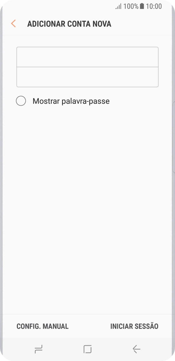 Prima INICIAR SESSÃO.