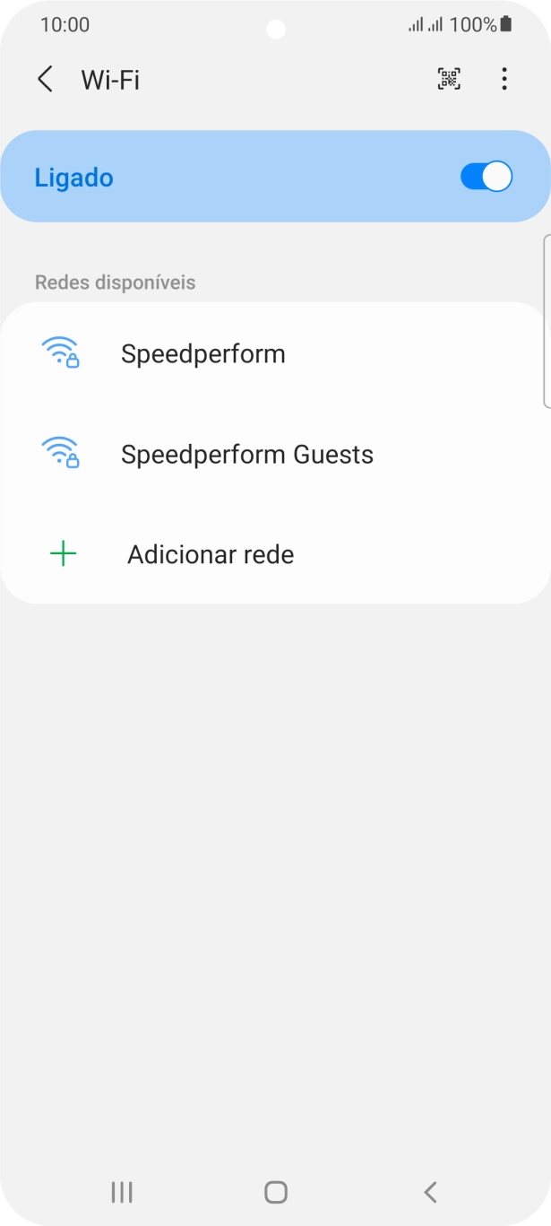 Prima o ícone de menu.