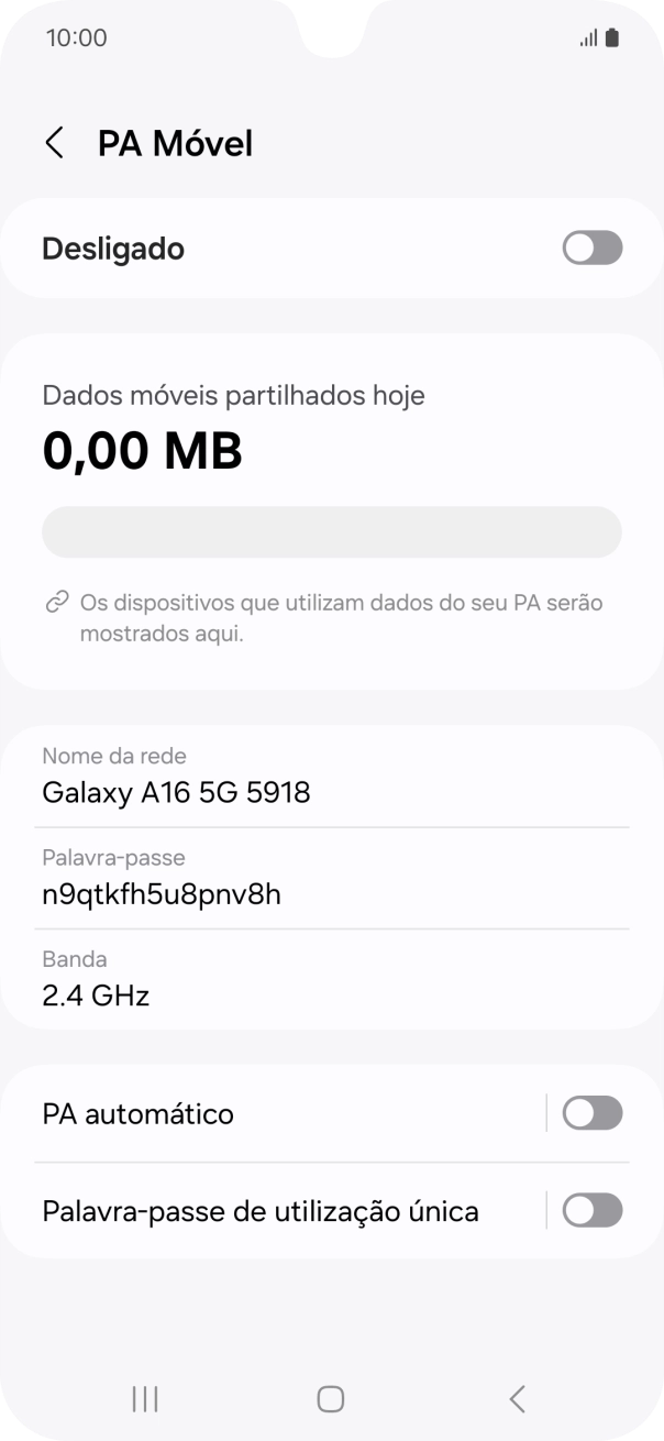 Prima Nome da rede.