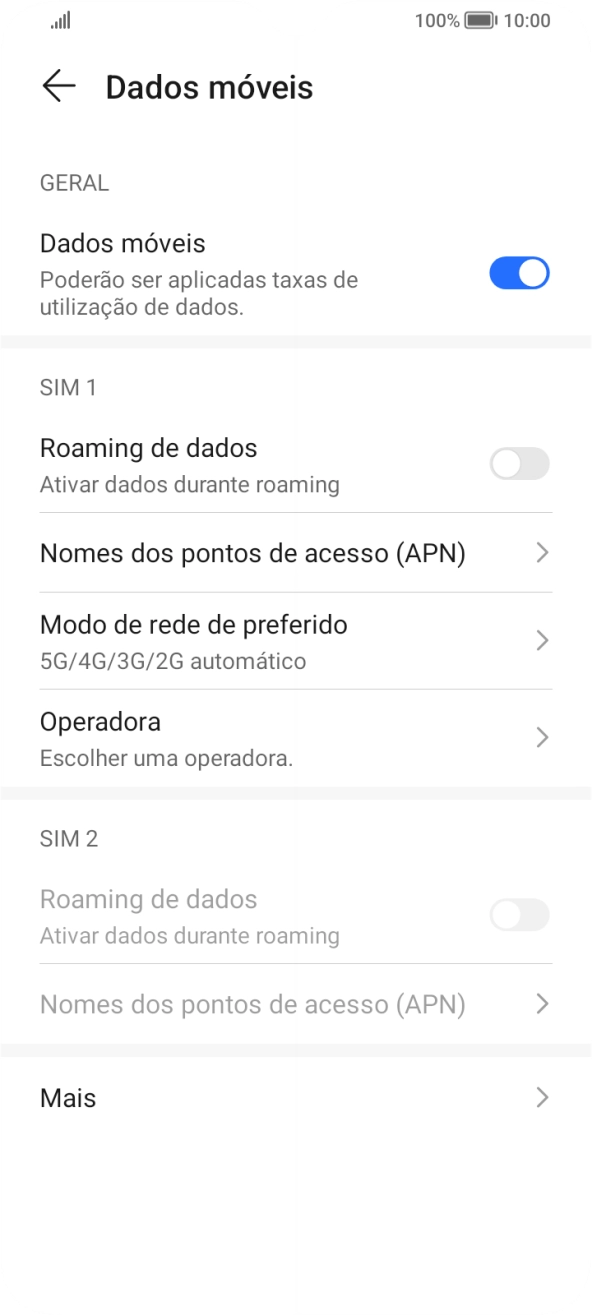 Prima Nomes dos pontos de acesso (APN).