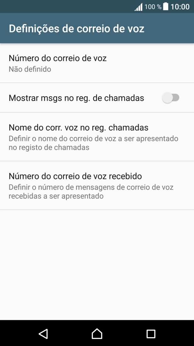 Prima Número do correio de voz.