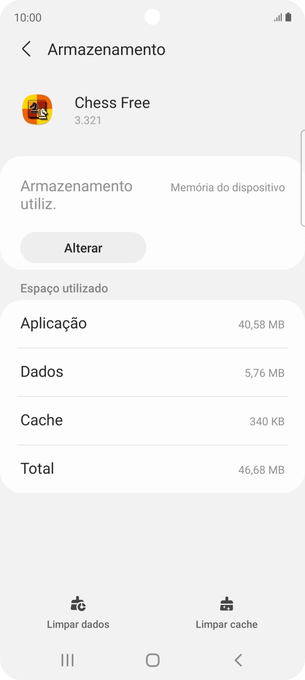 Prima Limpar cache.