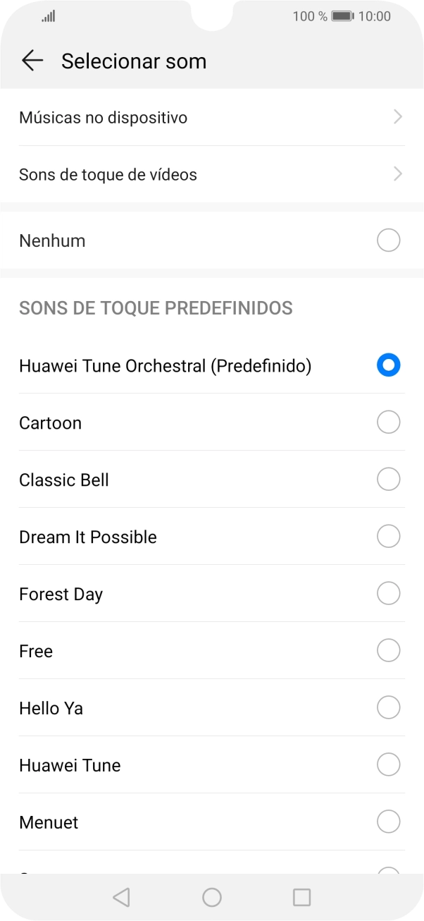 Prima Músicas no dispositivo.