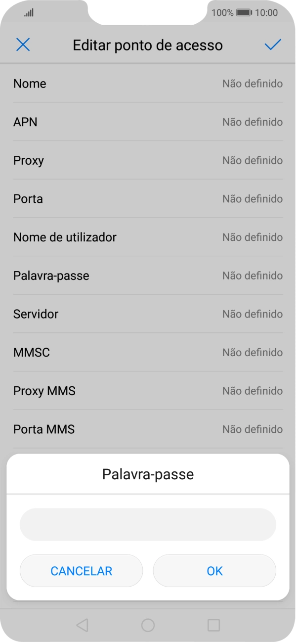 Introduza vodafone e prima OK.
