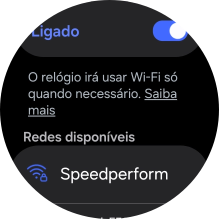 Prima a rede Wi-Fi pretendida.