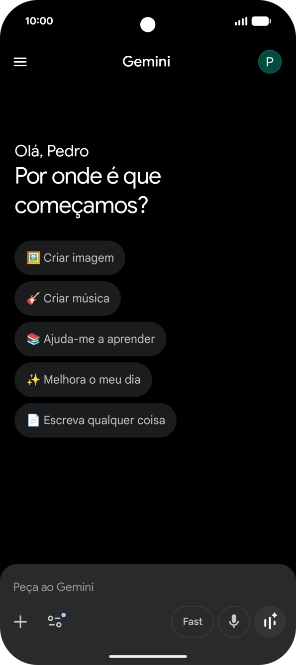 Prima o ícone de perfil.