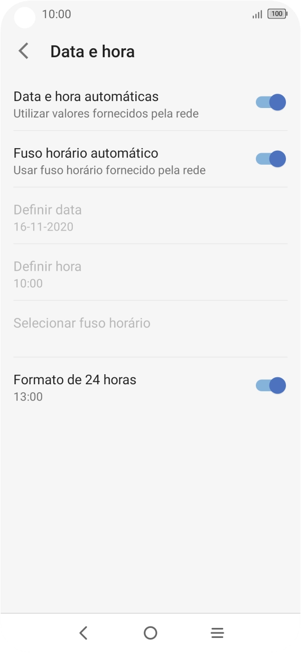 Prima a tecla de início para terminar e voltar ao ecrã inicial.