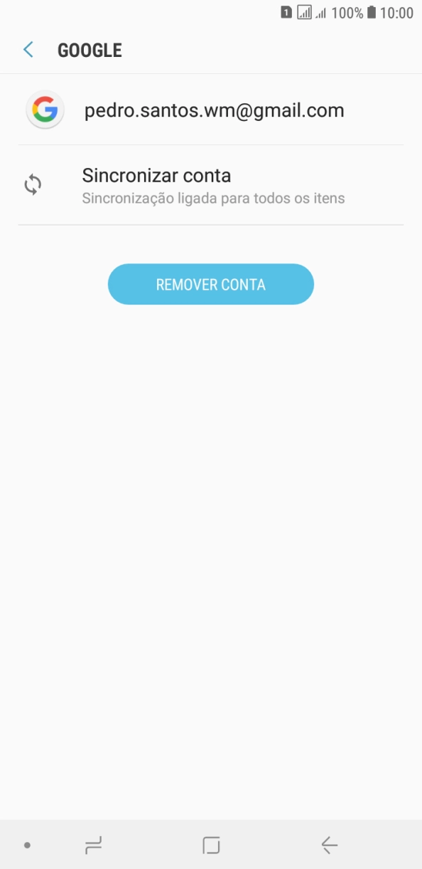 Prima Sincronizar conta.