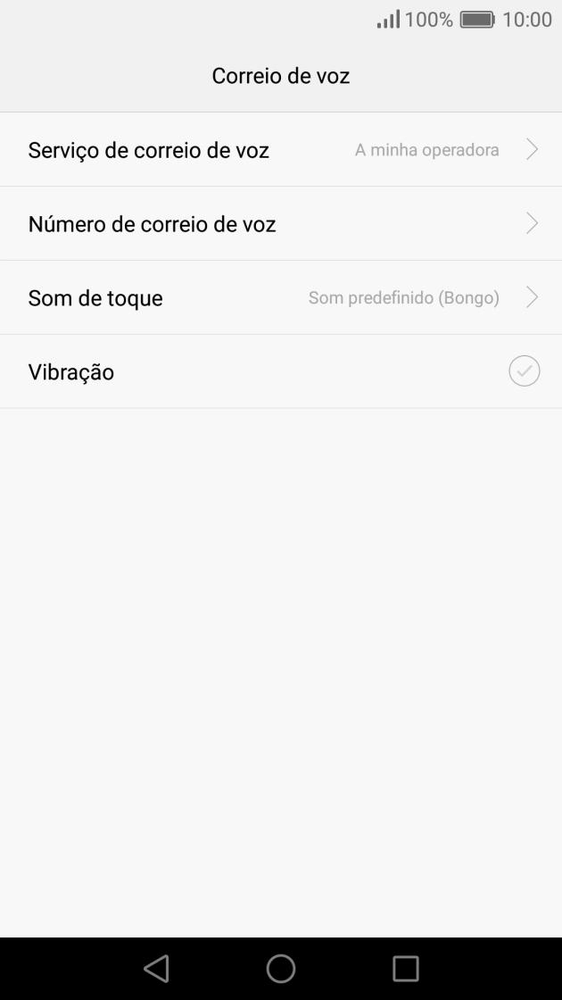 Prima Número de correio de voz.