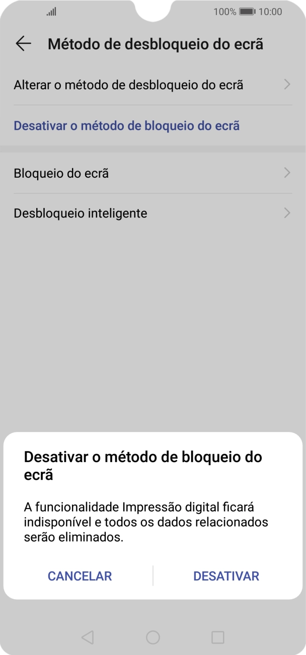 Prima DESATIVAR.