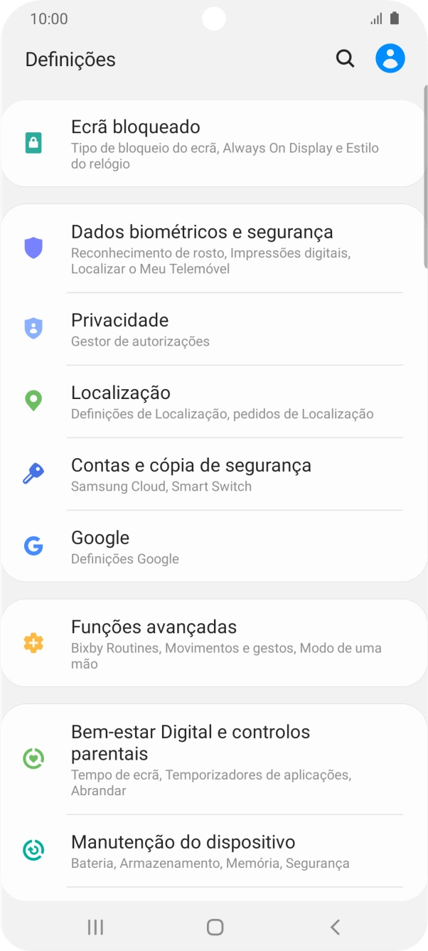 Prima Contas e cópia de segurança.