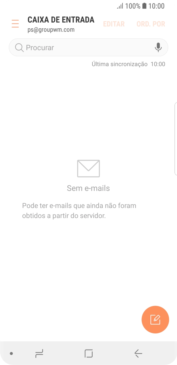 Deslize o dedo sobre o ecrã da esquerda para a direita.