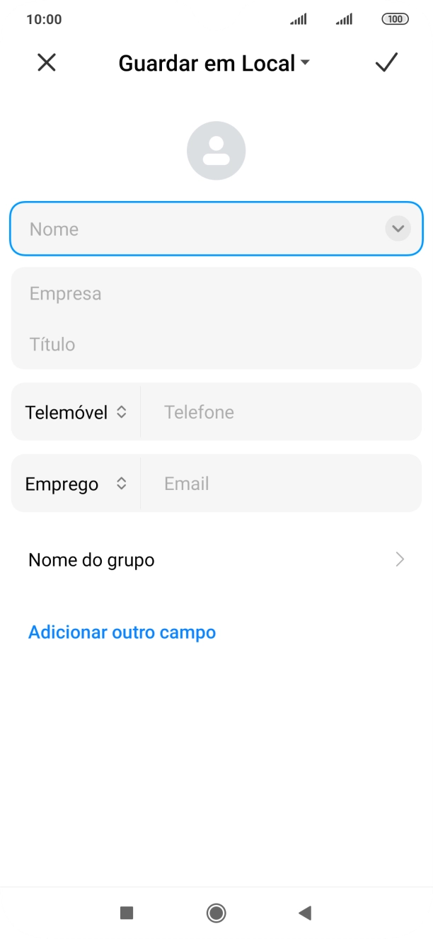 Prima a lista suspensa junto a 