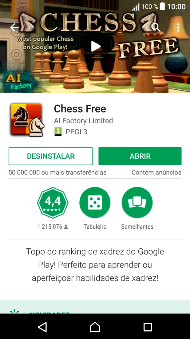 Prima a tecla de início para terminar e voltar ao ecrã inicial.