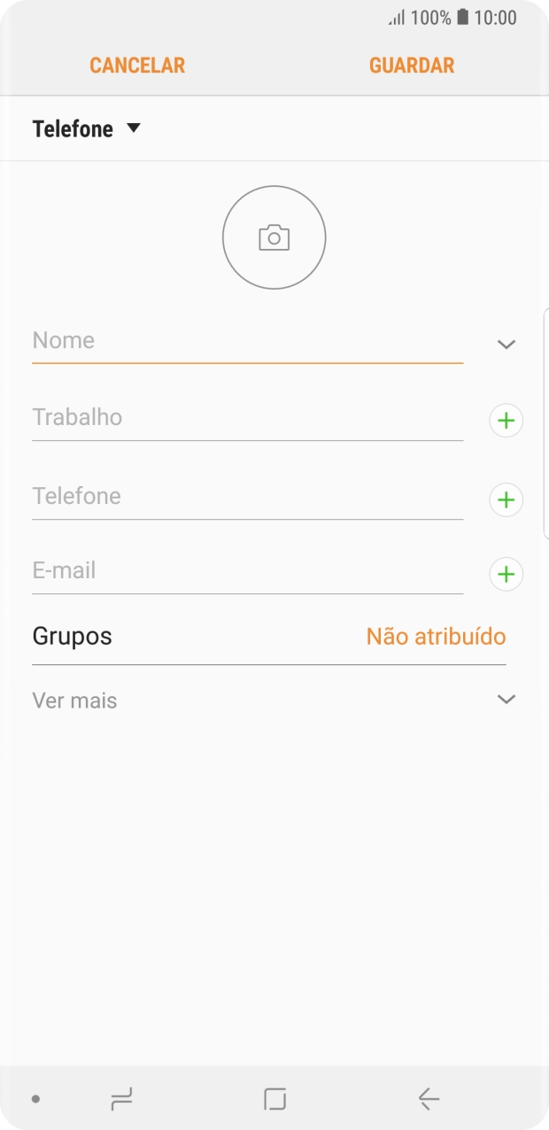 Prima a lista suspensa da lista de contactos.