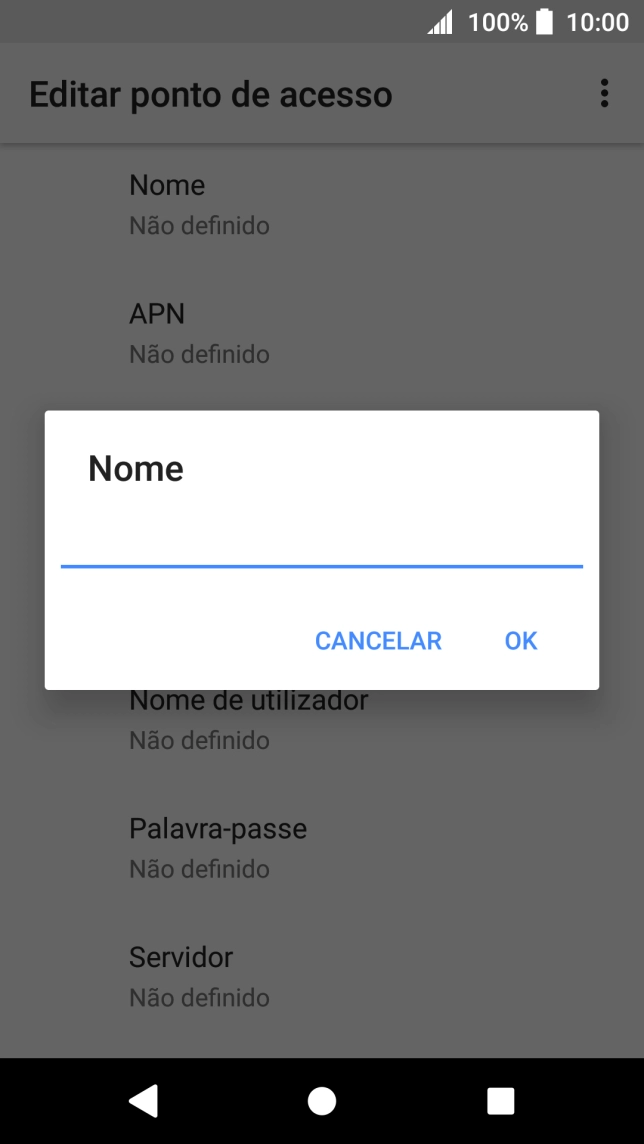 Introduza Vodafone MMS e prima OK.