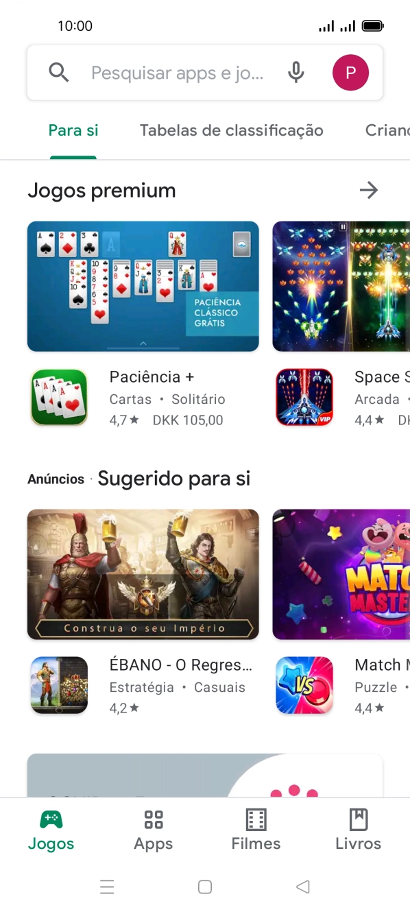 Prima o ícone de perfil.