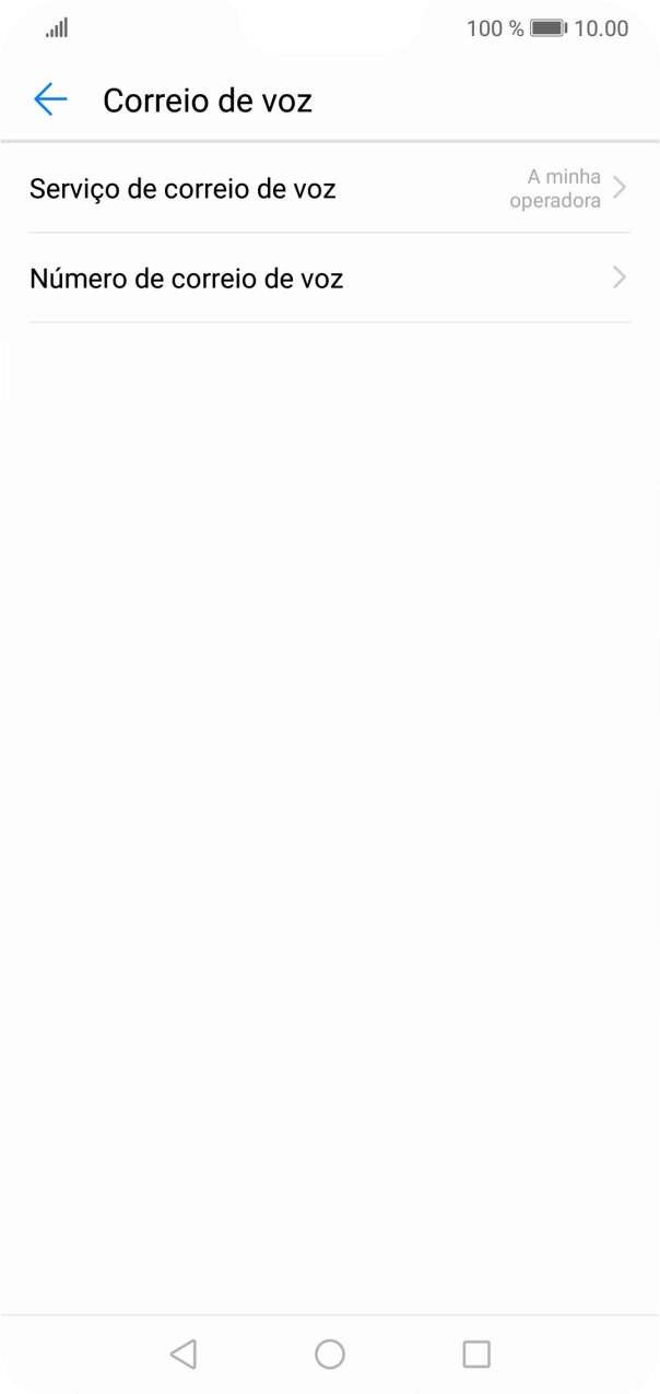 Prima Número de correio de voz.