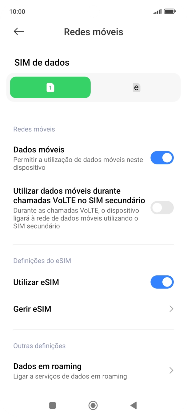 Prima Gerir eSIM.