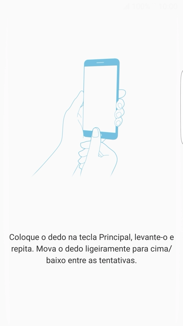 Siga as indicações no ecrã para adicionar a sua impressão digital.