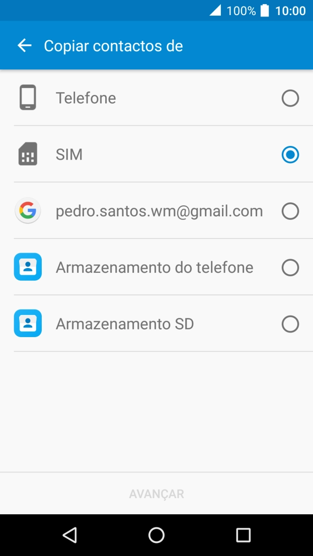 Prima AVANÇAR.