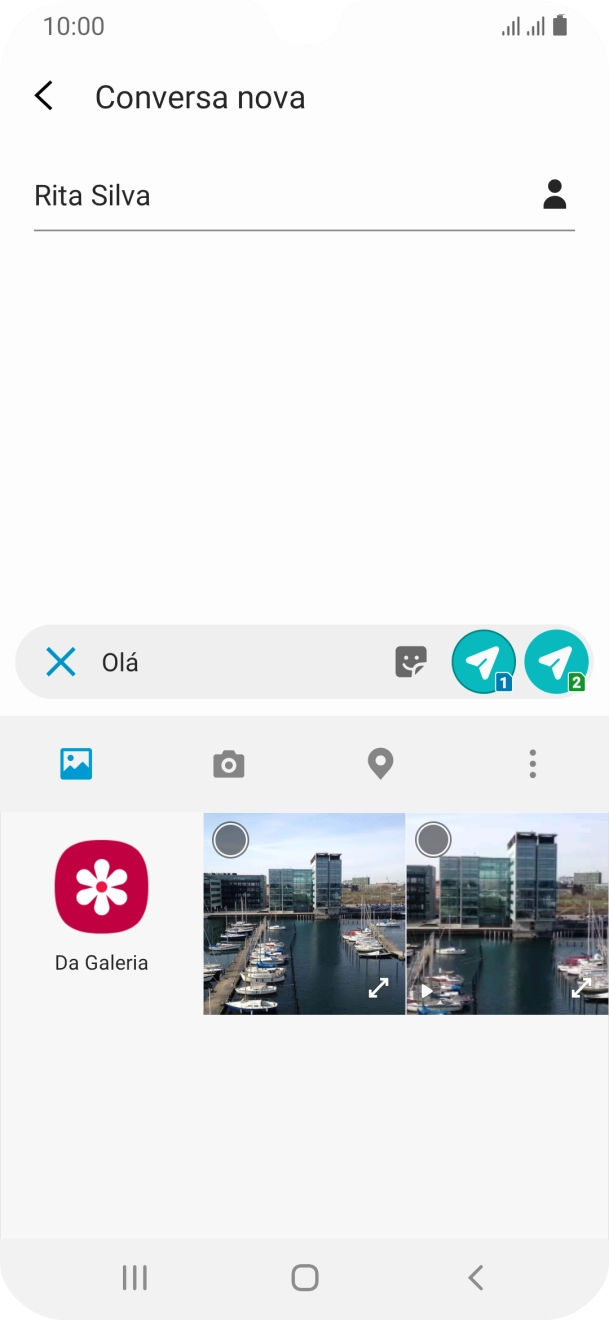 Prima o ícone de imagem.