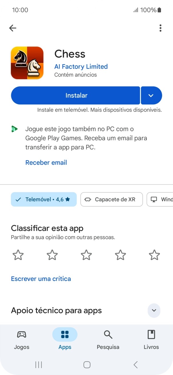 Prima a tecla de início para terminar e voltar ao ecrã inicial.