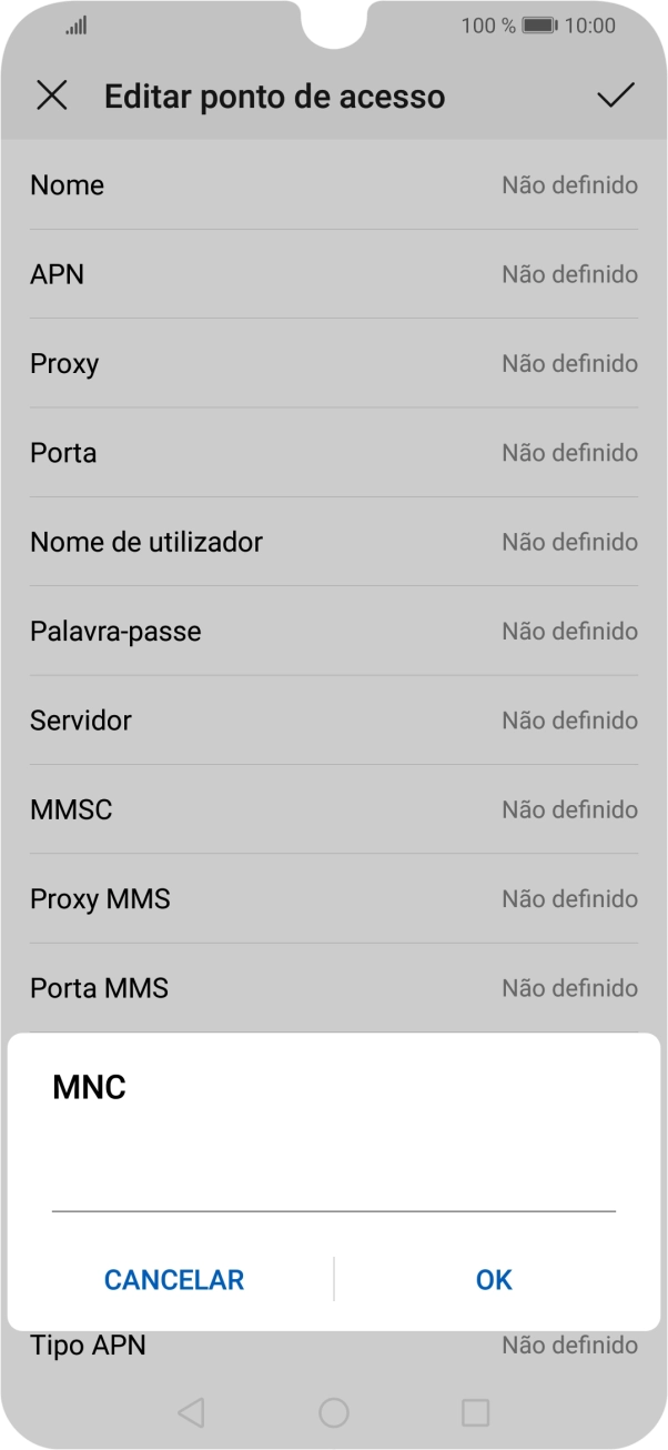 Introduza 01 e prima OK.