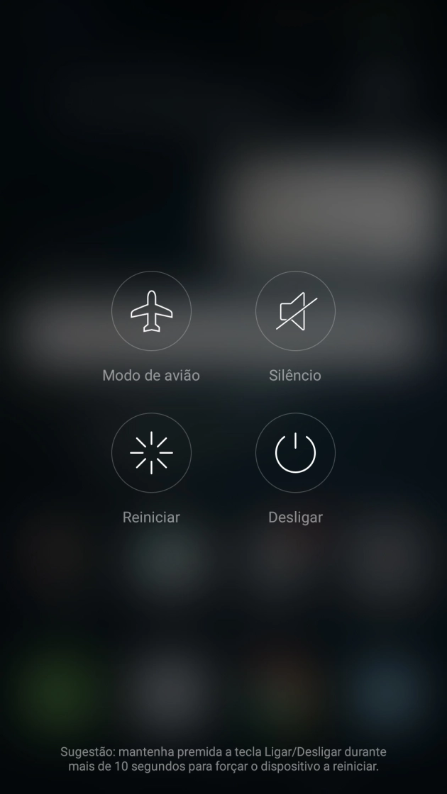 Prima o ícone de perfil para ativar ou desativar o perfil silencioso.