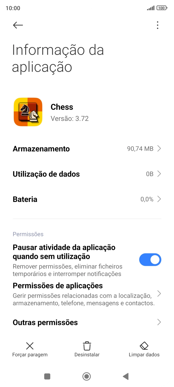 Prima Limpar dados.