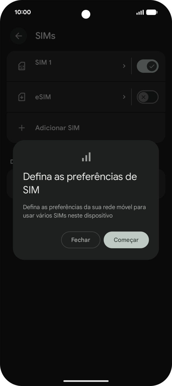 Se ativar a utilização do plano, deve premir Começar.