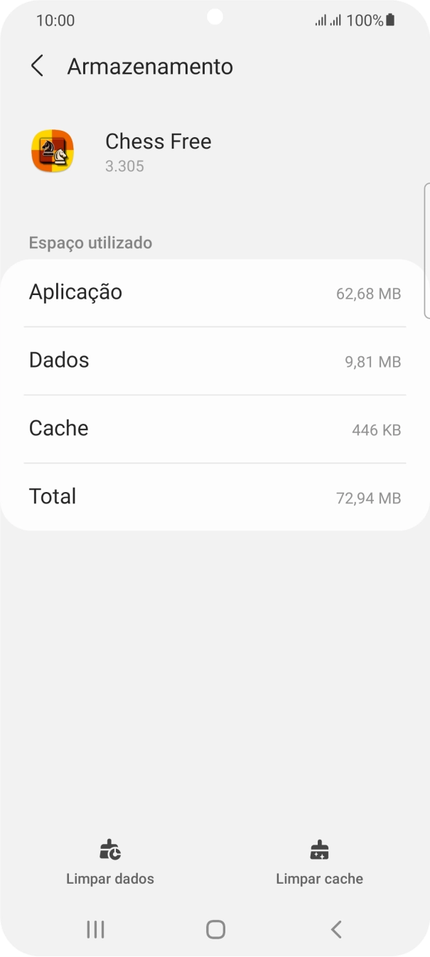 Prima Limpar cache.