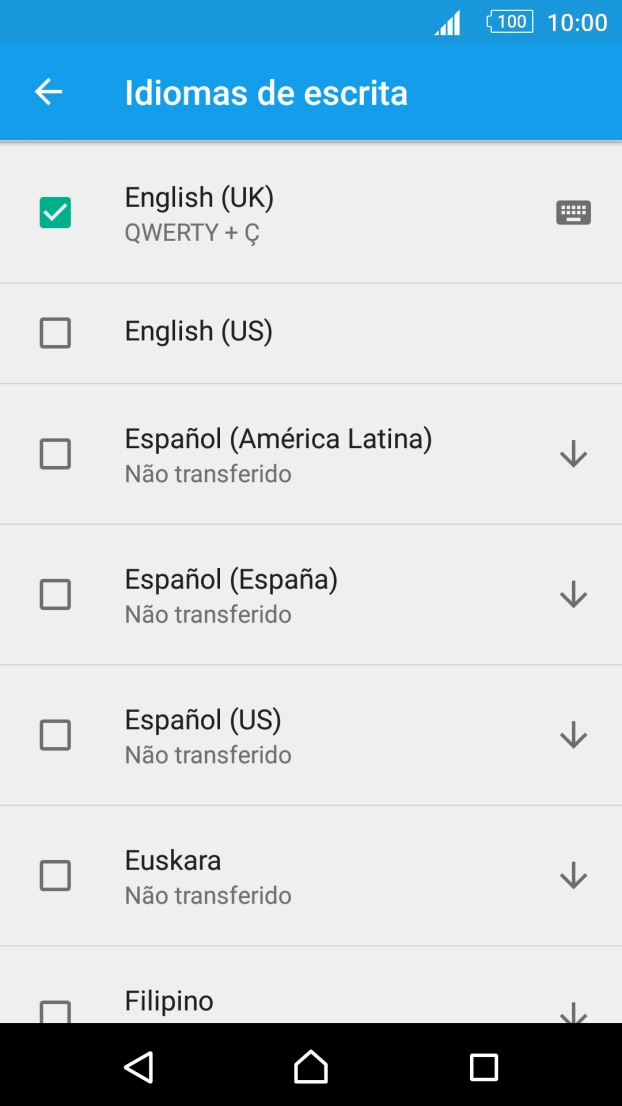 Prima a tecla de retrocesso.