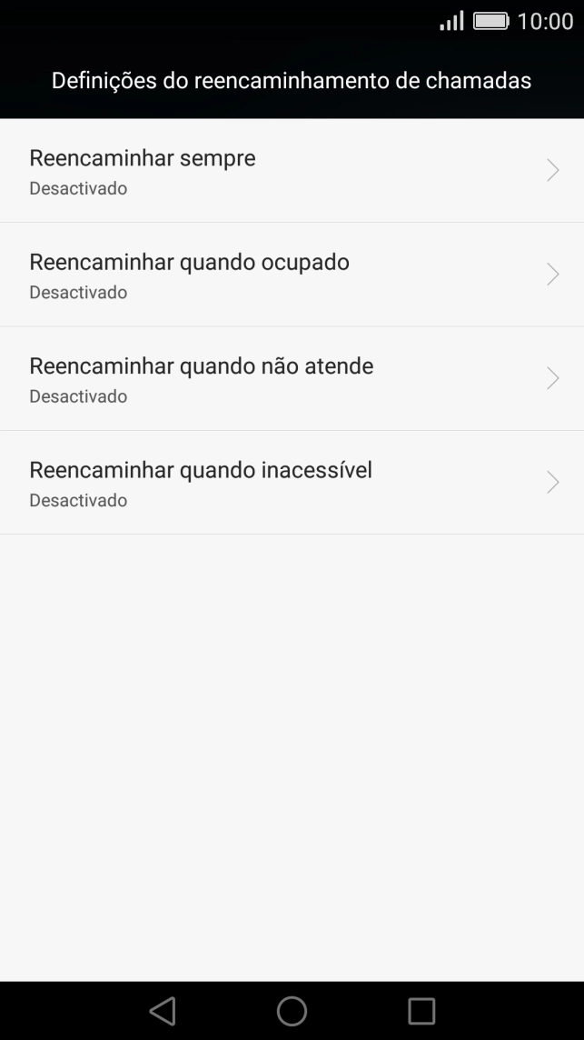 Prima o tipo de desvio pretendido.