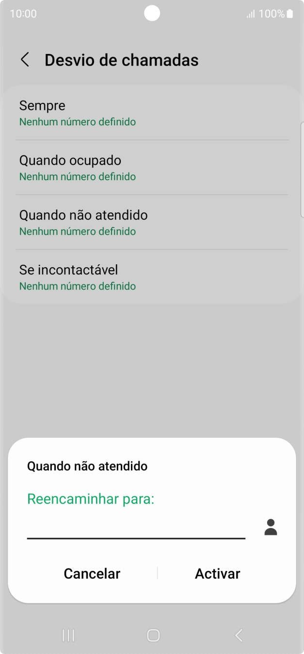 Introduza 123 e prima Activar.
