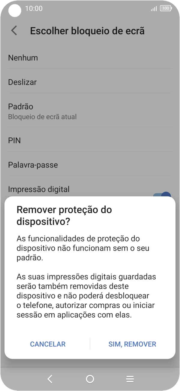 Prima SIM, REMOVER.