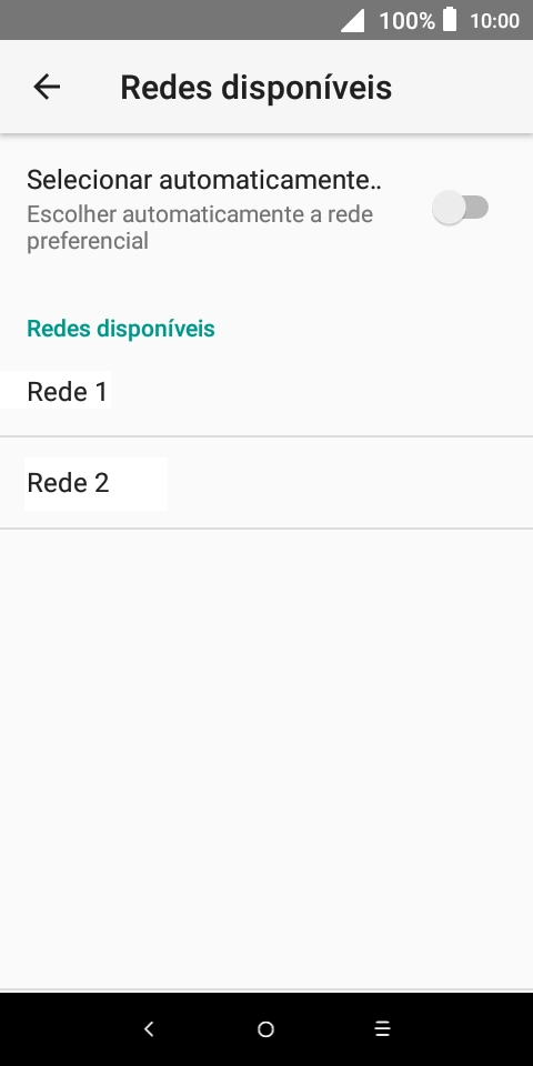 Prima a rede pretendida.
