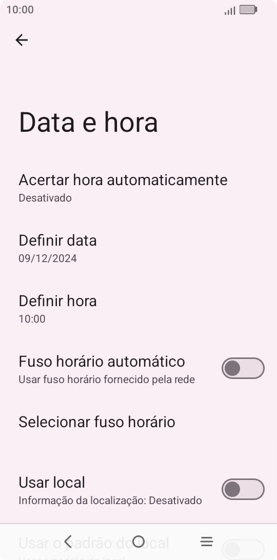 Prima Acertar hora automaticamente.